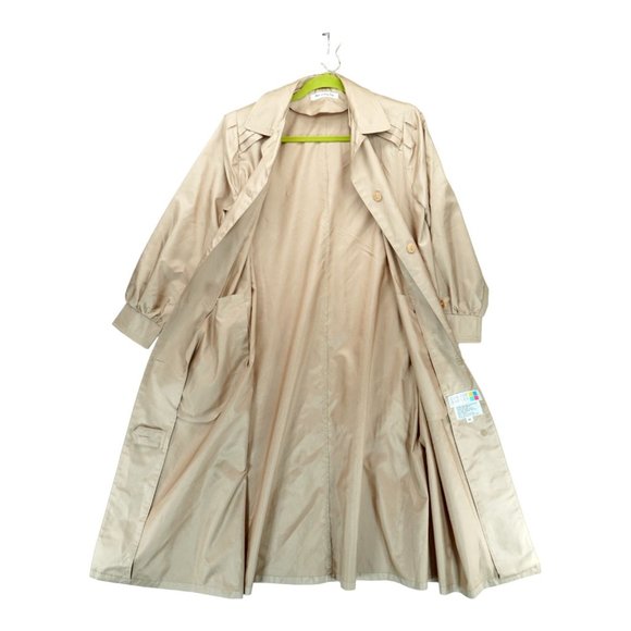 CLAUDIA BARNES Women's Tan Raincoat Size XS‎ 100% Polyester - Picture 3 of 8